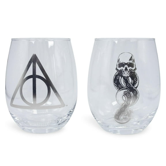 Harry Potter Icons 20-Ounce Stemless Glasses | Set of 2