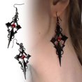thumbnail image 4 of LICEWO European and American Earrings Exaggerated for Cross for Rhinestone Gothic Earri, 4 of 8