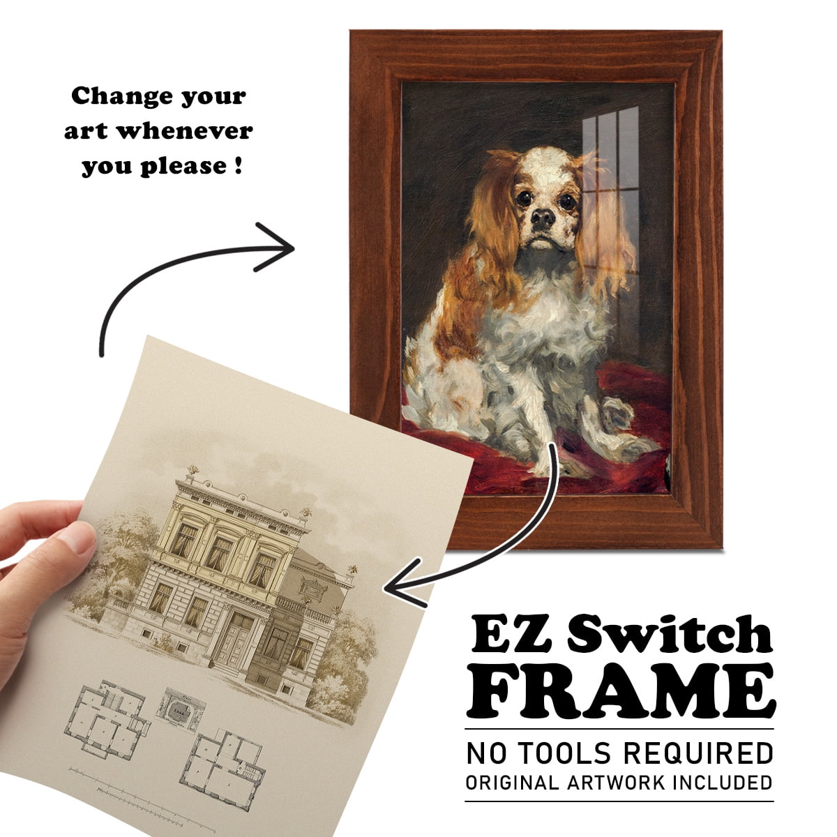 Estate and Plan III -Framed Print w/glass-Chestnut