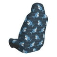 thumbnail image 2 of Wukai Funny Sharks Full Set Car Seat Covers with Soft Padding Universal Auto Front Seats Protector and Cushion Mat, 2 of 5