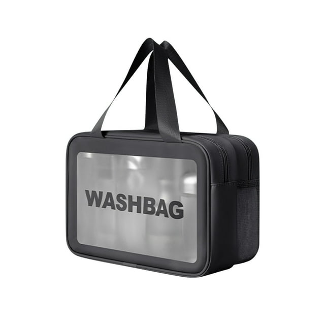 Pompotops Sac de Maquillage Séparation Sec et Humide, Grande Capacité Sac de Rangement pour Sports Natation Bain, Sac de Rangement Portable (12,2x8,3 Po) Liquidation