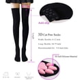 thumbnail image 3 of Calcetines novedosos para mujer, lindos calcetines con almohadillas de pata de gato, calcetines de cosplay de Lolita con garra de gatito en 3D, calcetines altos hasta el muslo para mujeres, 3 of 6