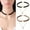 Black, variant on SmartBy Women\'s Vintage Gothic Punk Layered Bar Charm Chain Faux Suede Chocker Necklace
