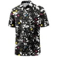thumbnail image 3 of Mens Polo Short Sleeve Comfort Fit Printed Top Casual Outdoor Activities Spring Summer Golf Shirts G Multicolour XXXL, 3 of 4