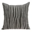thumbnail image 1 of Parkland Collection PILD11115D Pilan Grey, Ivory & Black Square Transitional Pillow Cover with Down Insert - 20 x 20 x 7 in., 1 of 1