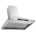 thumbnail image 5 of CAVALIERE 30" Inch Range Hood in Brushed Stainless Steel 900 CFM- LED Lighting- LED Lighting- AP238-PS29-30, 5 of 6