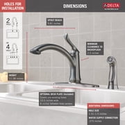 Delta Linden Single-Handle Kitchen Faucet w/ Sprayer - 4453-AR-DST - Arctic Stainless