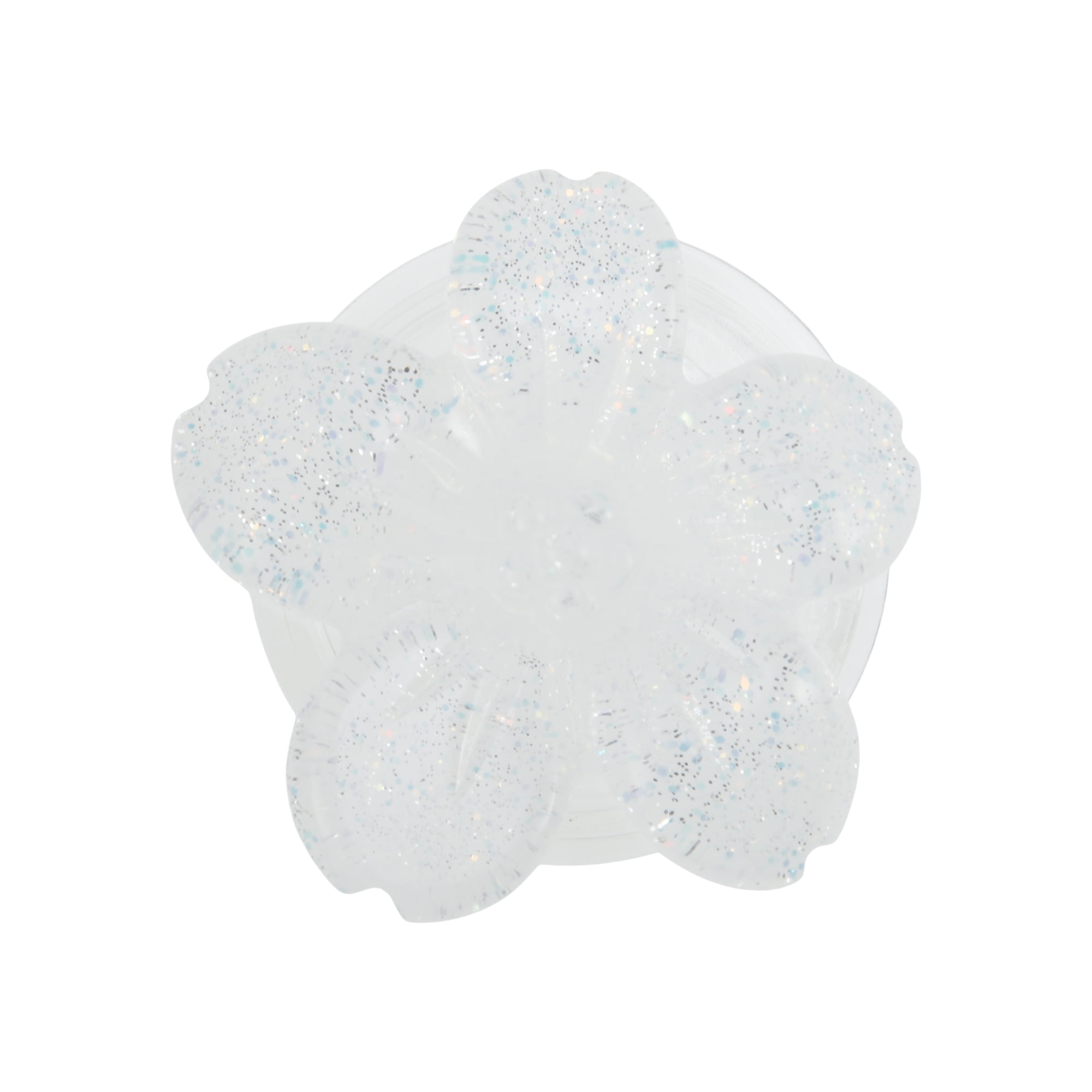 Unique Bargains Flower Morandi Glitter Phone Grip 1 Pc White