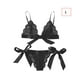 thumbnail image 1 of Conjunto de ropa interior de encaje floral encantador para mujer, regalo de lencería de bragas de malla, negro, L Jumpingount XX000194-14, 1 of 7