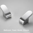 thumbnail image 3 of MOKIUER Single Towel Hook Clothes Hook for Bathroom Kitchen Robe Hook Coat Hook Hat Hook, Wall Mounted with Screws, Silver Chrome, 2 Pack, 3 of 5