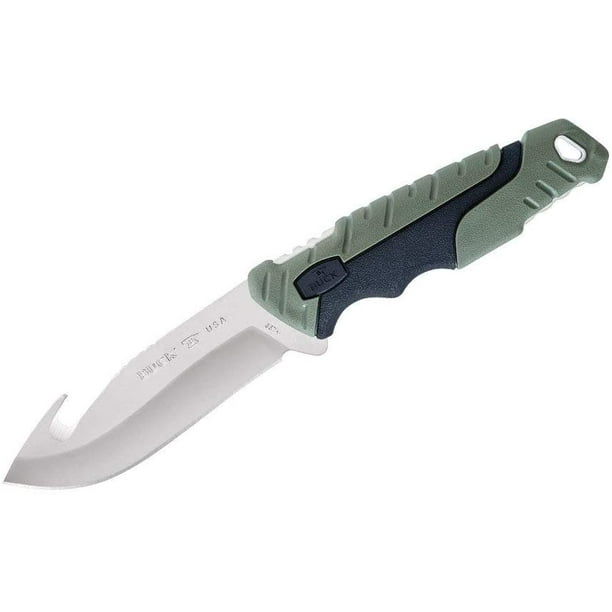 BUCK KNIVES 657 PURSUIT LARGE FIXED BLADE HUNTING KNIFE WITH GUTHOOK,  4-1/2 420HC STEEL BLADE - BK0657GRG 