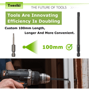 10Pcs Allen Wrench Drill Bit Set, 1/4 Metric Hex Screwdriver Set(1.5mm-12mm), Magnetic Allen Key Drill Bit Set, Allen Socket Set for Furniture, 4(100mm) long