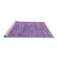 thumbnail image 2 of Ahgly Company Machine Washable Indoor Square Abstract Blue Modern Area Rugs, 4' Square, 2 of 4