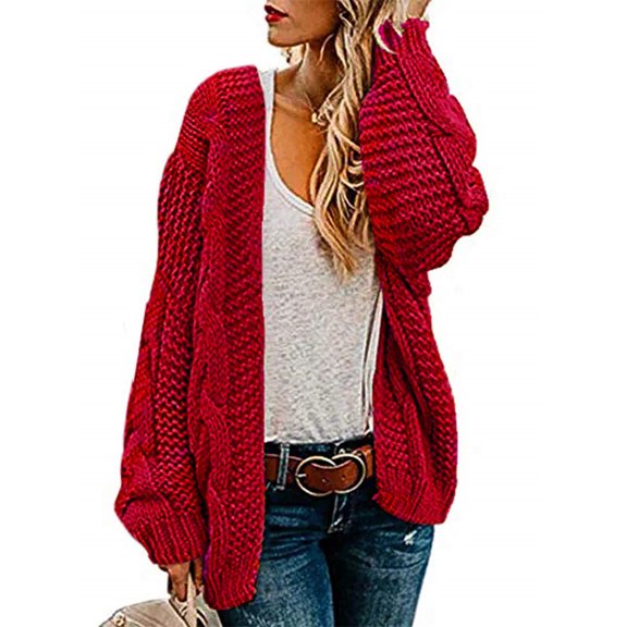 Ladies Autumn New Fashion Knitted Long Sleeve Casual Sweater Jacket
