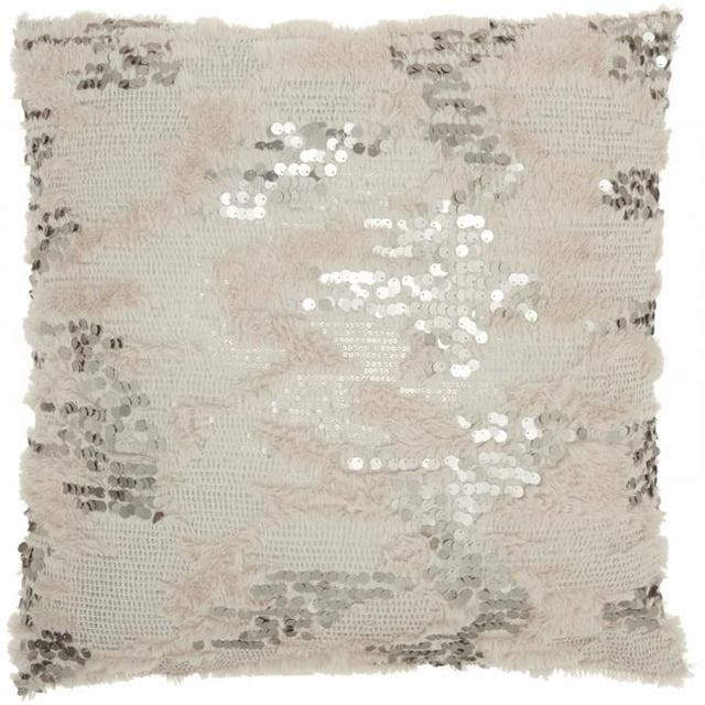 HomeRoots 386437 Sequined Beige Accent Throw Pillow