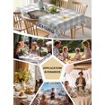 thumbnail image 5 of Grey Plaid Groundhog Table Cloth, Waterproof Tablecloth for Rectangle Tables, Spring Floral Butterfly Botanical Reusable Washable Fabric Table Cover for Restaurant Kitchen Dining Tables 54"x108", 5 of 9