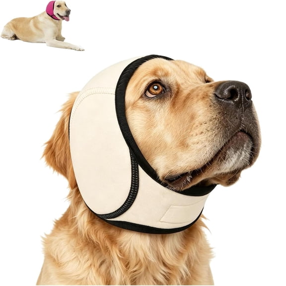 Dog Ear Muffs Noise Protection Earmuffs for Dogs,Adjustable Dog Ear Protection Wrap for Dog Bathing Grooming Thunder Storm