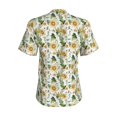 thumbnail image 3 of Uemuo Watercolor Bright Sunflowers Printed Women's Classic V-Neck T-Shirt - Soft, Breathable, Moisture-Wicking, Perfect for Casual, Office, Travel, and Everyday Wear-X-Large, 3 of 5