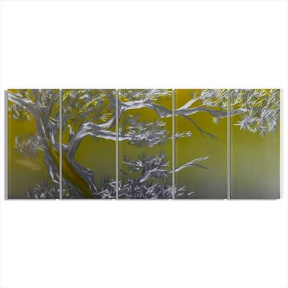 Metal Artscape MA10047 59 X 24 in. Autumn Morning 5-Paneled Handmade Metal Wall Art