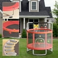 thumbnail image 5 of Nuoxin Round Trampoline for Kids with Basketball Hoop,60'' Indoor Outdoor Toddler Trampoline with Enclosure Net,Swing,Sandbag,Ring,Ocean Balls,Small Trampoline Gift for Boys Girls, 5 of 8