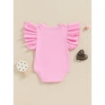 thumbnail image 3 of FEORJGP Kids Infant Girls Summer Casual One-piece Rompers 0 3M 6M 12M 18M Toddler Baby Flying Sleeve Jumpsuits Letter Print Crewneck Bodysuits Little Girl Fashion Loose Comfy Tops Clothes for Daily, 3 of 7
