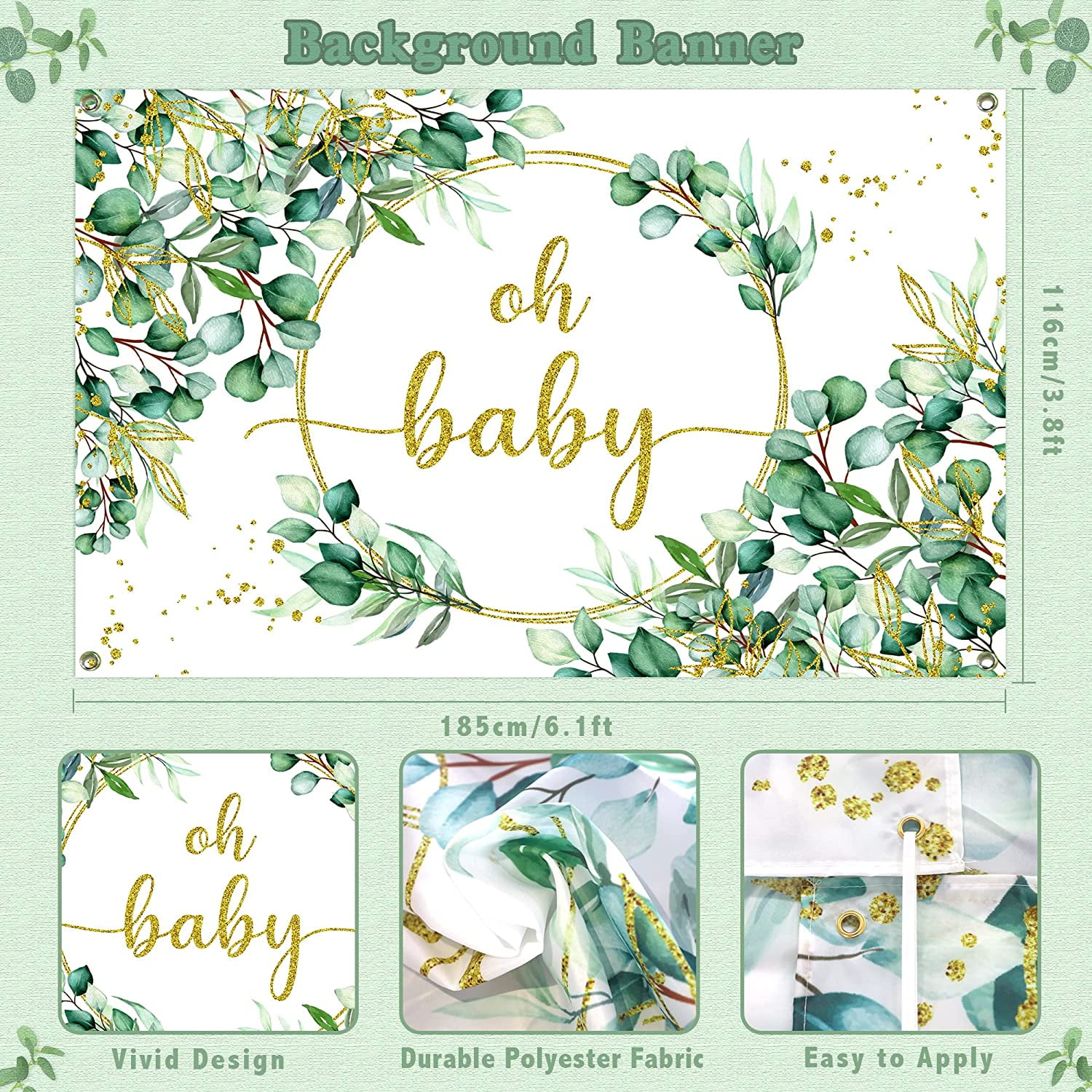 263PCS Sage Green Baby Shower Decorations Set, Gender Neutral Balloon Garland with BABY Boxes