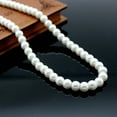 thumbnail image 4 of AYYUFE Elegant Women Pearl Necklace Long Sweater Chain Wedding, 4 of 5