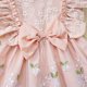 thumbnail image 4 of Vestido sin mangas de cuello redondo para niñas, vestido sin mangas con botones finos, falda francesa ceñida con volantes en la cintura, falda de poliéster para niñas, 4 of 8