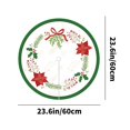 thumbnail image 3 of LanSuare Christmas Tree Skirt Rug, 23.62x23.62 Inches Round Washable Soft Non Slip Rug, Floor Mat for Christmas Eve, Patio, Kitchen, Outdoor, Living Room, 3 of 7