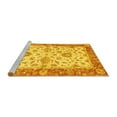 thumbnail image 2 of Ahgly Company Machine Washable Indoor Square Oriental Yellow Traditional Area Rugs, 4' Square, 2 of 4