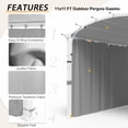 thumbnail image 4 of EAGLE PEAK 11 x 11 Ft. Outdoor Steel Arched Pergola with Shade top and Curtain, 4 of 7