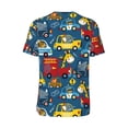 thumbnail image 2 of Daiia Vehicles Cartoon with Funny Drivers Mens Baseball Jersey Button Down Shirts Short Sleeve Sports Uniforms-Large, 2 of 9