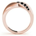 thumbnail image 3 of Mauli Jewels Engagement Rings for Men 0.35 Carat Black Diamond Engagement & Wedding Mens Ring prong 10K Rose Gold, 3 of 4