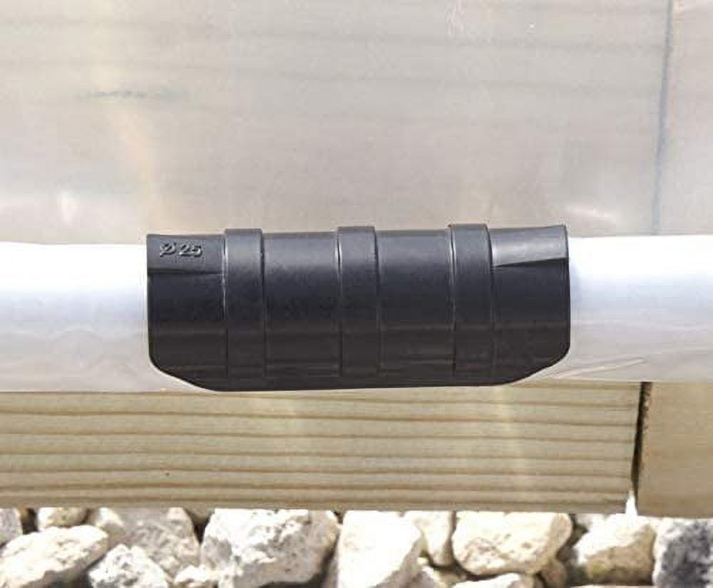 Jiggly Greenhouse Snap On Clamp for Securing Plastic Film, Shade Cloth, Greenhouse Coverings to 3/4" [1" OD] EMT Conduit or PVC Pipe (Pack of 20)