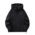 thumbnail image 1 of LOVZFMLL Vestes pour Hommes Décontractées Amples à Manches Longues avec Capuche Zippée, 1 of 7