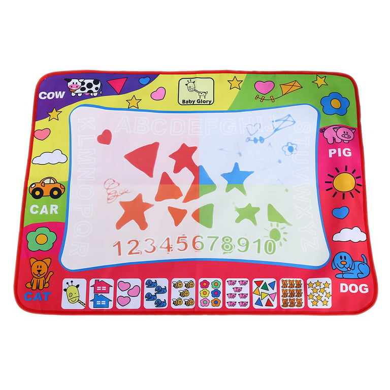 WALFRONT Water Doodle Mat, Kids Painting Writing Doodle Board Toy Aqua  Magic Mat Watercolor Drawing Art Set Toddlers Painting Coloring Pad Gifts  with