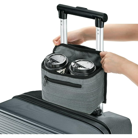 Luggage Cup Holder for Suitcases, Portable Drink Carrier Caddy, Suitcase Drinks Beverage Holder