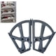 thumbnail image 1 of Juego de 2 bisagras para zapatero de acero inoxidable negro con marco desplegable y estante para almacenamiento de zapatos, 1 of 5