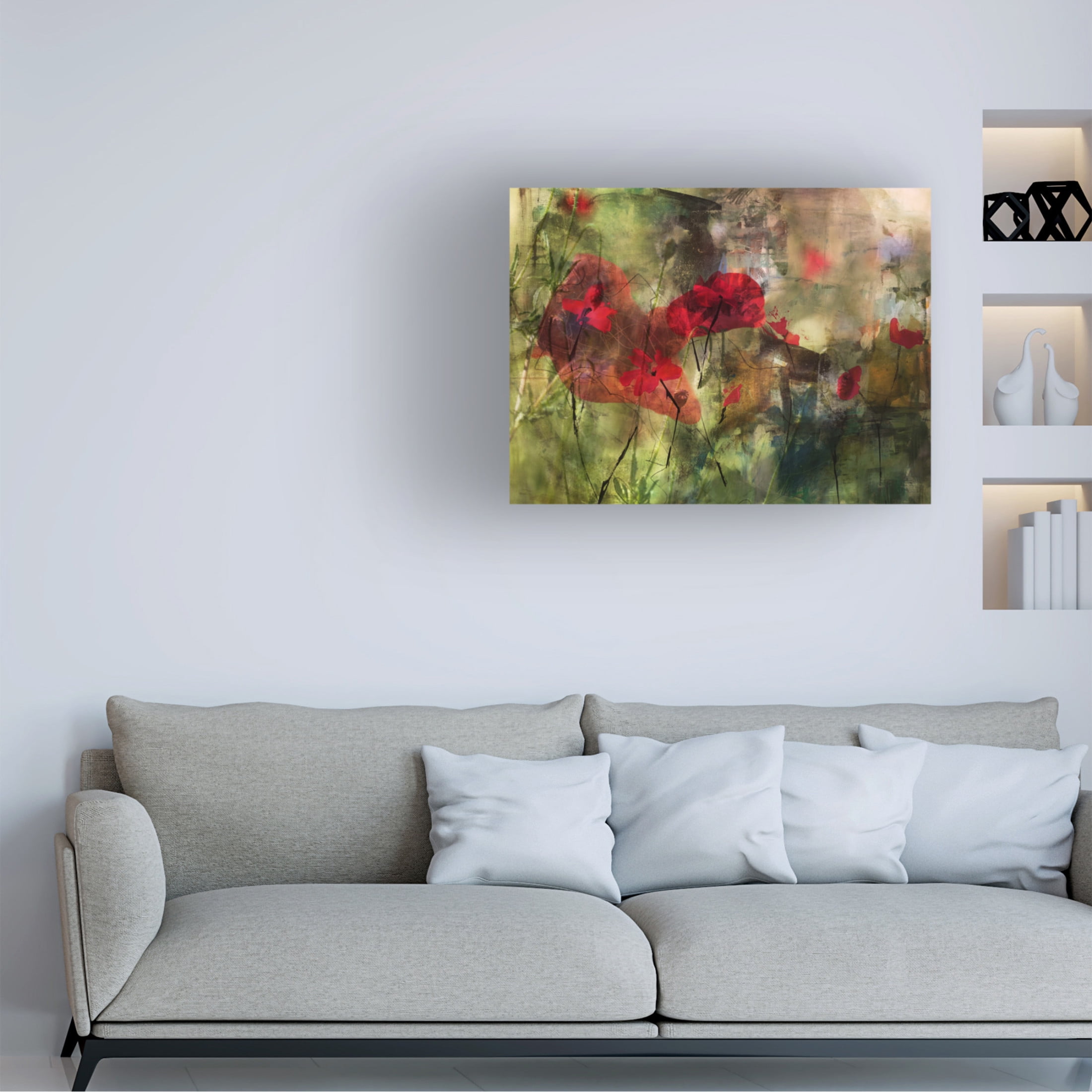 Trademark Fine Art Ellen van Deelen Poppies Canvas Wall Art