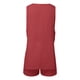 thumbnail image 5 of Conjunto oversize de lino para mujer: chaleco con cuello en V + pantalones cortos elásticos. Prenda informal de verano transpirable., 5 of 5