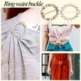 thumbnail image 5 of 1 Pcs T-shirt Clips Metal Scarf Clips Ring, Fashion Alloy Pearl Rhinestone Clip Buckle Round Shirt Silk Scarf Tie Clothes Corner Knotted Button for Women Girls Decorative Accessories, 5 of 7