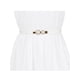 thumbnail image 5 of Cinturón elástico INSPIRE CHIC para mujeres con hebilla de metal entrelazada, cinturones de cintura elástica para vestidos, blanco, 5 of 5