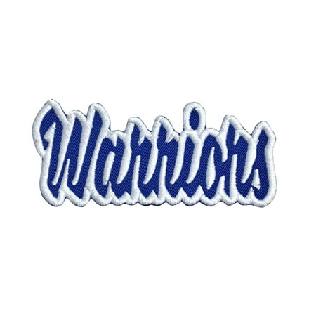 - Warriors - Royal Blue/White - Team Mascot - Words/Names - Iron on Applique/Embroidered Patch