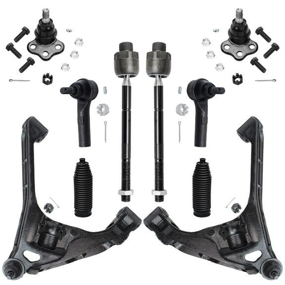 Detroit Axle - 4WD Front End Kit for 2000-2004 Dodge Dakota, 2000-2003 Durango, 2 Lower Control Arms with Ball Joint 2 Upper Ball Joints 4 Tie Rods 2 Boots 2001 2002- 10pc Set