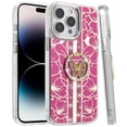 thumbnail image 4 of XPM for Samsung Galaxy A16 5G Phone Case, Diamonds 3D Butterfly Floral Design Bling Sparkly Glitter Hybrid Metal Fashion with Ring Stand Cover for Galaxy A16 5G (Hot Pink), 4 of 6