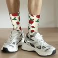 thumbnail image 6 of Pofeuu Rose Flowers Print Crew Socks, Adult Running Hiking Socks for Youth and Adult, 6 of 6