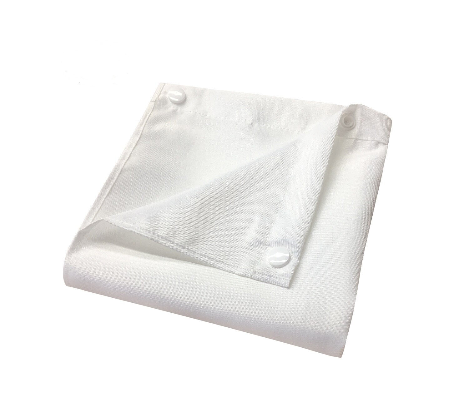 FBTS Prime 70x54 inch White Solid Polyester Snap-in Shower Curtain ...