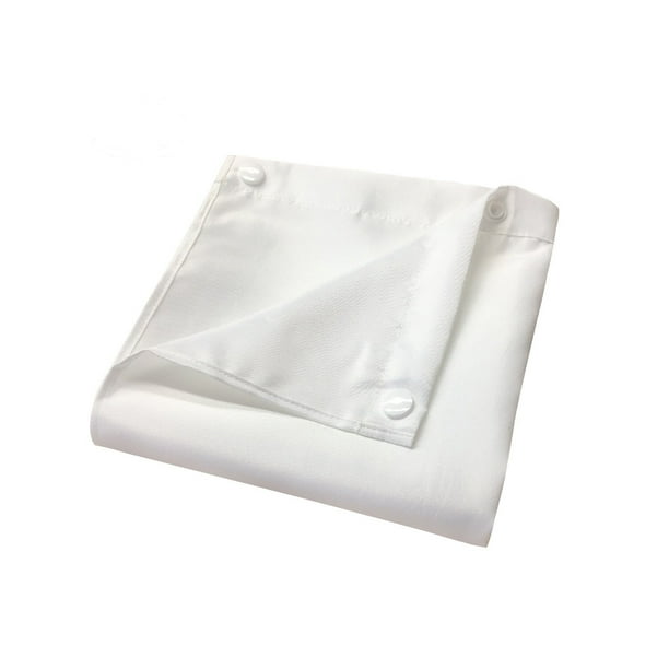 FBTS Prime 70x54 inch White Solid Polyester Snapin Shower Curtain