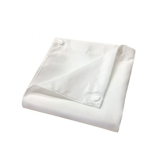 FBTS Prime 70x54 inch White Solid Polyester Snapin Shower Curtain Liner Replacement, 1 per Pack