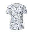thumbnail image 5 of Wukai Dock Rudder Print Men's Short-Sleeved Mesh T-Shirt,Quick-Dry Short Sleeve Workout T-Shirt-Medium, 5 of 8